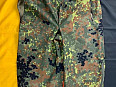 Německé nepromokavé kalhoty s laclem, ve Flecktarn maskování 175/100