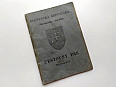 Cestovní pas Slovensko 1943-1945 Slovenský Štát legitimace