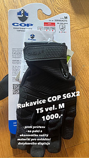 Rukavice COP - proti průřezu