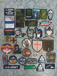 NÁŠIVKY SAMOLEPKY PATCHES STICKERS MECHANIX LBT EOTECH MONSTER ARMY STANAG DANIEL DEFENSE PELICAN LBT NIGHT FORCE UMAREX AIMPOINT FORWARD LMT CRYE