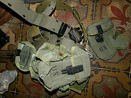 US army sumka LC 1  zelené alice wdl woodland opasek belt  dírkáč  