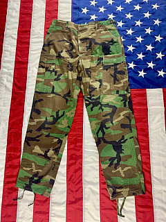 US kalhoty BDU woodland original - jakost 2 Medium long