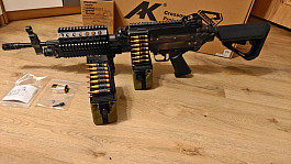 A&K T8 MK46 (M249) - 2x zásobník, 127 m/s * BB6