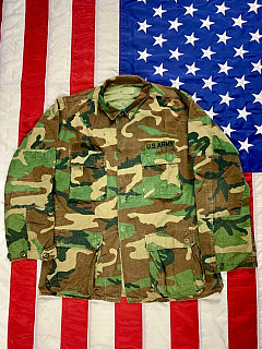 US Košile /Blůza woodland ripstop originál - jakost 2. Medium long