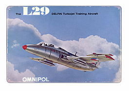 plechová cedule - Aero L-29 Delfín (dobová reklama)